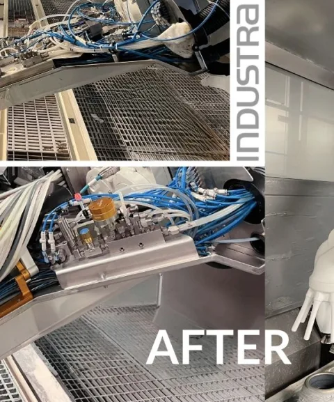 retrofit_INDUSTRA Lackieranlage modernisieren statt neu investieren. INDUSTRA rüstet Applikationstechnik, Farbwechsel und Dosiertechnik herstellerunabhängig nach.